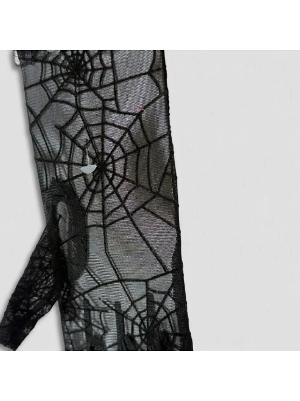 BOO Halloween Black Lace Spiderweb Gloves